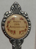 Happy 29th Anniversary Silverplated  Souvenir Spoon