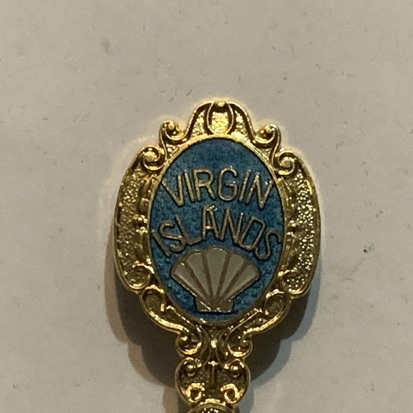 St Thomas Virgin Islands Sea Shells Collectable Souvenir Spoon AX