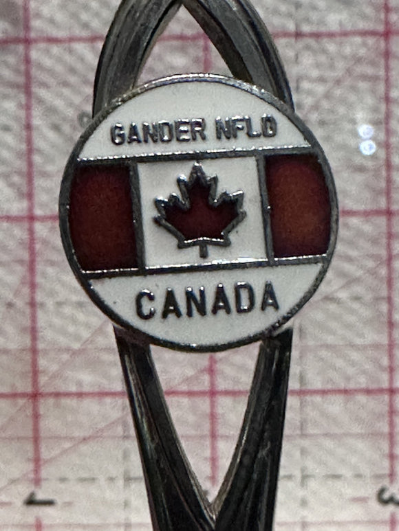 Gander Newfoundland Canada Canadian Flag  Souvenir Spoon
