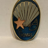 St Thomas Virgin Islands Sea Shells Collectable Souvenir Spoon AX