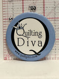 Quilting Diva Logo Button Pinback