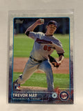 # 55 Trevor May Rookie Minnesota Twins 2015 Topps Series One Baseball Card