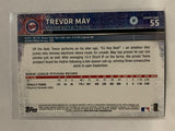 # 55 Trevor May Rookie Minnesota Twins 2015 Topps Series One Baseball Card