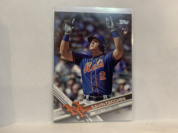 #604 Gavin Cecchini Rookie New York Mets 2017 Topps Series 2 Baseball Card MY