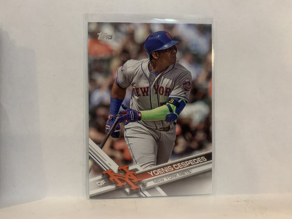 #600 Yoenis Cespedes New York Mets 2017 Topps Series 2 Baseball Card MY