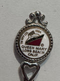 Queen Mary Long Beach California 1984 Fort  Souvenir Spoon