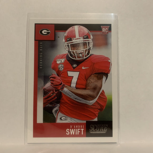 #377 D'Andre Swift Rookie Georgia Bulldogs 2020 Score Football Card LE
