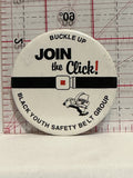 Black Youth Safety Belt Group Button Pinback
