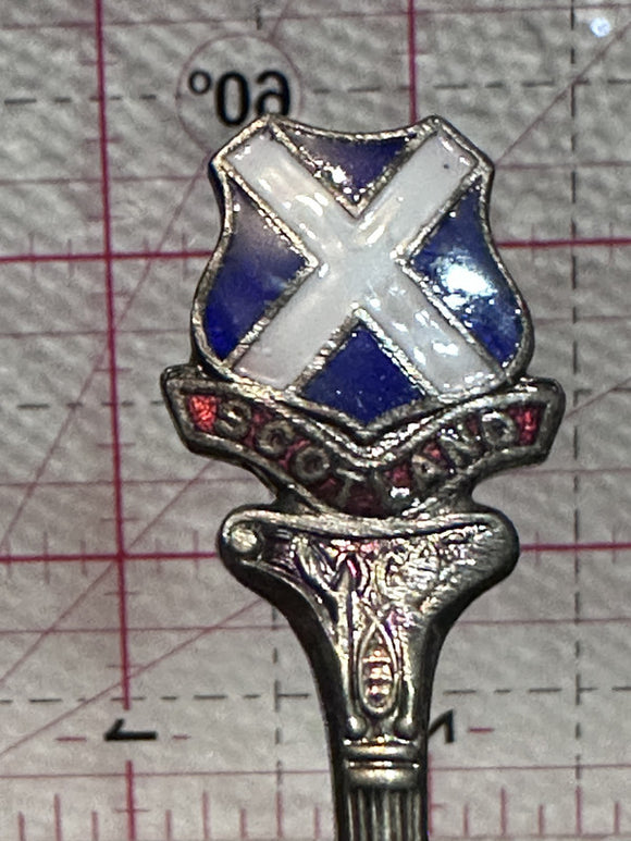 Scotland Flag Silver Plated  Souvenir Spoon