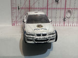 White Police Policia BMW M3 1/59 Realtoy Diecast Car