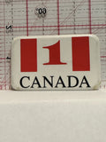 #1 Canada Canadian Flag Button Pinback