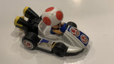 White Super Mario Kart Toad Ninendo  Mcdonalds Toy Diecast Car