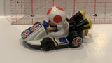 White Super Mario Kart Toad Ninendo  Mcdonalds Toy Diecast Car