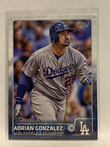 # 328 Adrian Gonzalez Los Angeles Dodgers 2015 Topps Series One Baseball Card