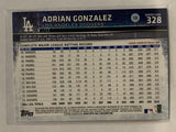 # 328 Adrian Gonzalez Los Angeles Dodgers 2015 Topps Series One Baseball Card