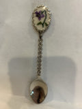 Cross Stitch Purple Flower Souvenir Spoon