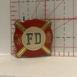FD Fire Department Logo Lapel Hat Pin