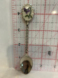 Cross Stitch Purple Flower Souvenir Spoon