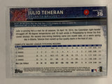 # 36 Julio Teheran Atlanta Braves 2015 Topps Series One Baseball Card
