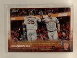 # 29 Brandon Belt Checklist San Francisco Giants 2015 Topps Series One Baseball Card