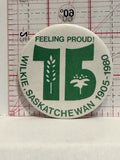 Wilkie Saskatchewan 75th 1905 1980 Button Pinback