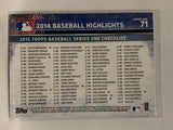# 71 Adrian Beltre Checklist Texas Rangers 2015 Topps Series One Baseball Card
