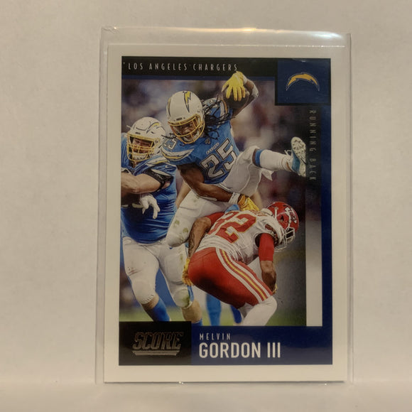 #148 Melvin Gordon III Los Angeles Chargers 2020 Score Football Card LF