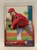 # 326 C.J. Wilson Los Angeles Angels 2015 Topps Series One Baseball Card