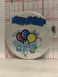 Happy Birthday Balloons Button Pinback