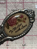 To Mother with Love Rose Flower  Souvenir Spoon