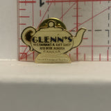 Glenn's Restaurant & Gift Shop Red Deer Alberta World's Largest Tea Pot Lapel Hat Pin