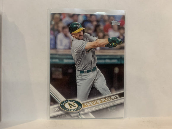 #542 Trevor Plouffe Oakland Athletics 2017 Topps Series 2 Baseball Card MZ1