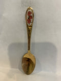 Pink Rose Flowers Souvenir Spoon