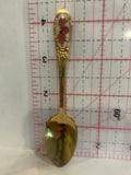 Pink Rose Flowers Souvenir Spoon
