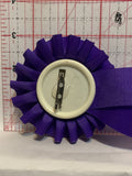 Queen of the Hill Ribbon Button Pinback