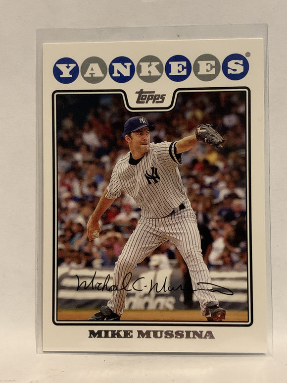 # 349 Mike Mussina New York Yankees 2008 Topps Baseball Card