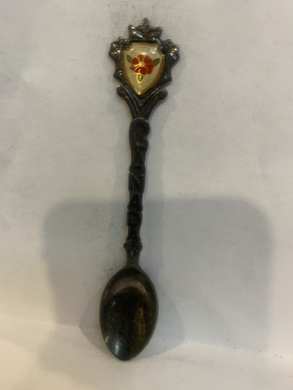 Alberta Wild Rose Flower Souvenir Spoon