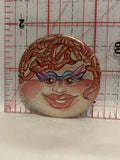 Medusa Cartoon Button Pinback