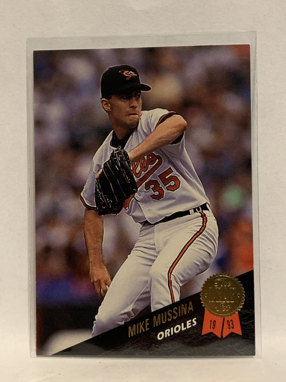 # 343 Mike Mussina Baltimore Orioles 1993 The Leaf Baseball Card