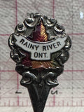 Rainy River Ontario Maple Leaf  Souvenir Spoon