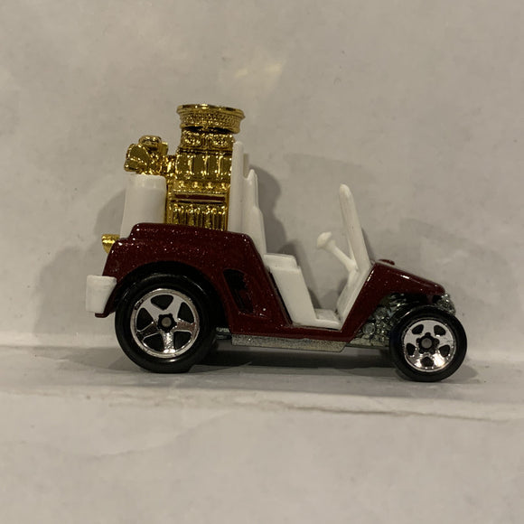 Red Fore Wheeler Golf Cart ©1998 Hot Wheels Diecast Car FQ