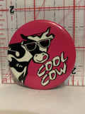 Cool Cow Cartoon Button Pinback