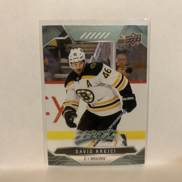 #188 David Krejci Boston Bruins 2019-20 Upper Deck MVP Hockey Card LI