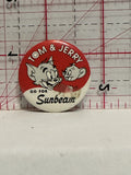 Tom & Jerry go for Sunbeam Button Pinback