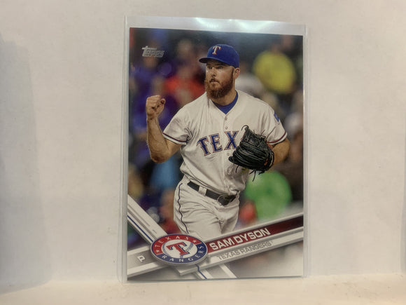 #620 Sam Dyson Texas Rangers 2017 Topps Series 2 Baseball Card MZ3
