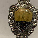 Oklahoma The Sooner State Oil Derricks Collectable Souvenir Spoon BA