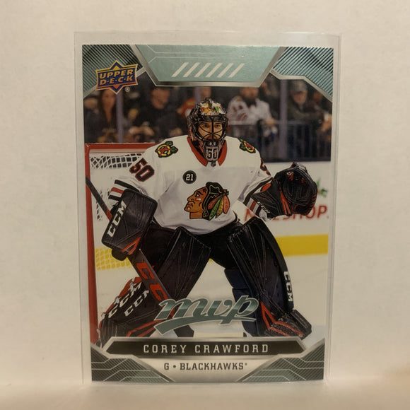 #110 Corey Crawford Chicago Blackhawks 2019-20 Upper Deck MVP Hockey Card LI