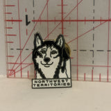 Northwest Territories Sled Dog Husky Lapel Hat Pin