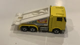 Yellow Towing Ramp Truck Hot Wheels Toy Diecast Car