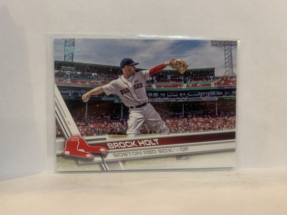 #581 Brock Holt Boston Red Sox 2017 Topps Series 2 Baseball Card MZ3